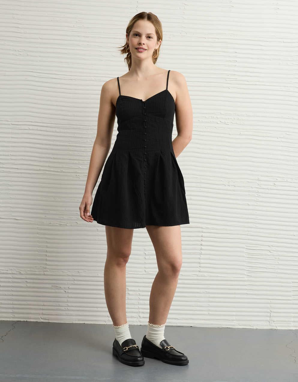 AE Sweetheart Button-Up Mini Dress