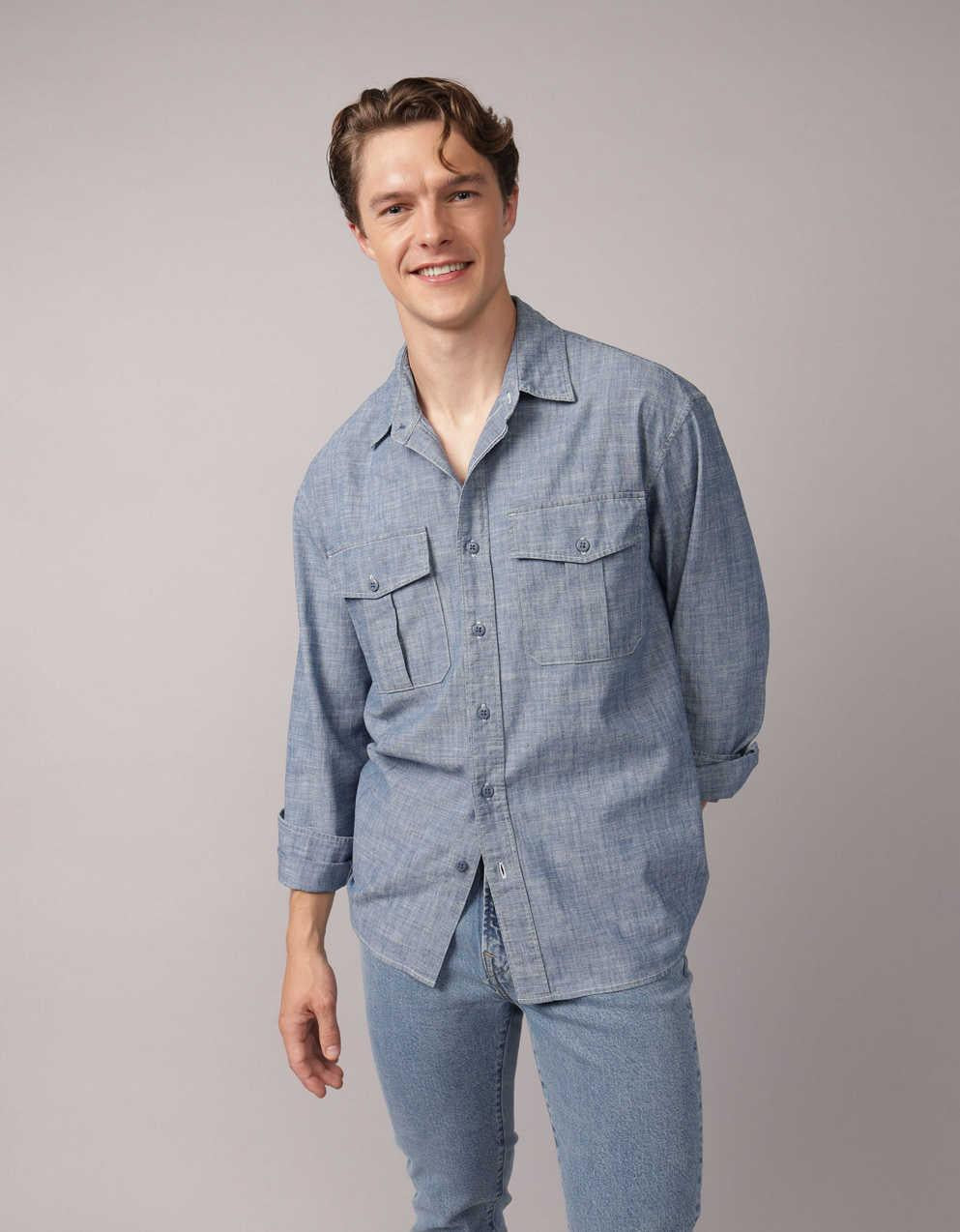 AE Relaxed Fit Denim Shirt