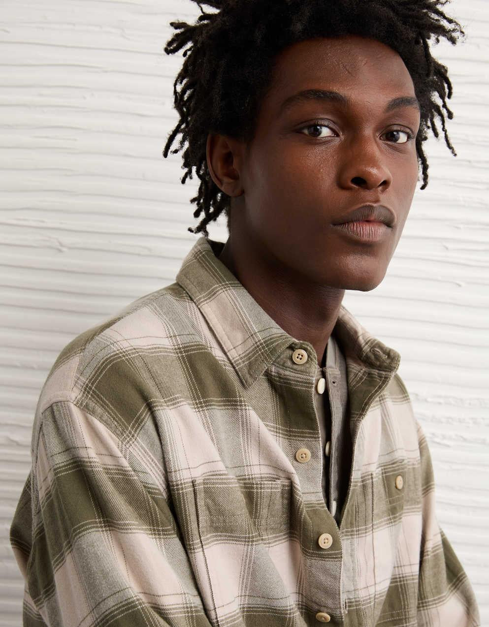 AE Relaxed Fit Everyday Flannel Shirt