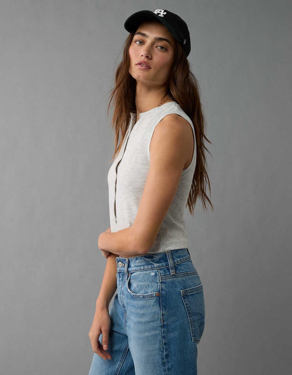 AE Button-Up Tank Top