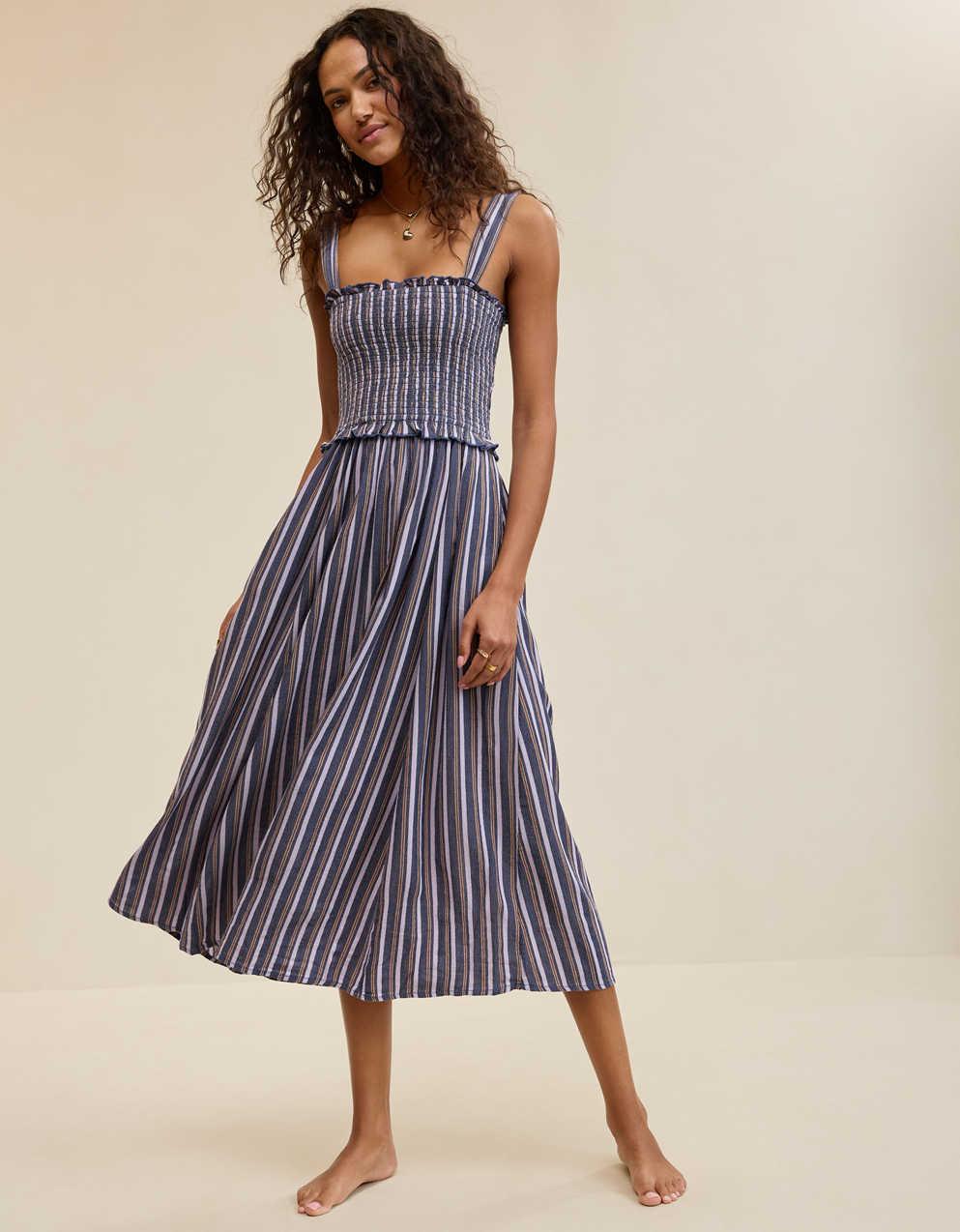 Aerie At The Barre Smocked Dress