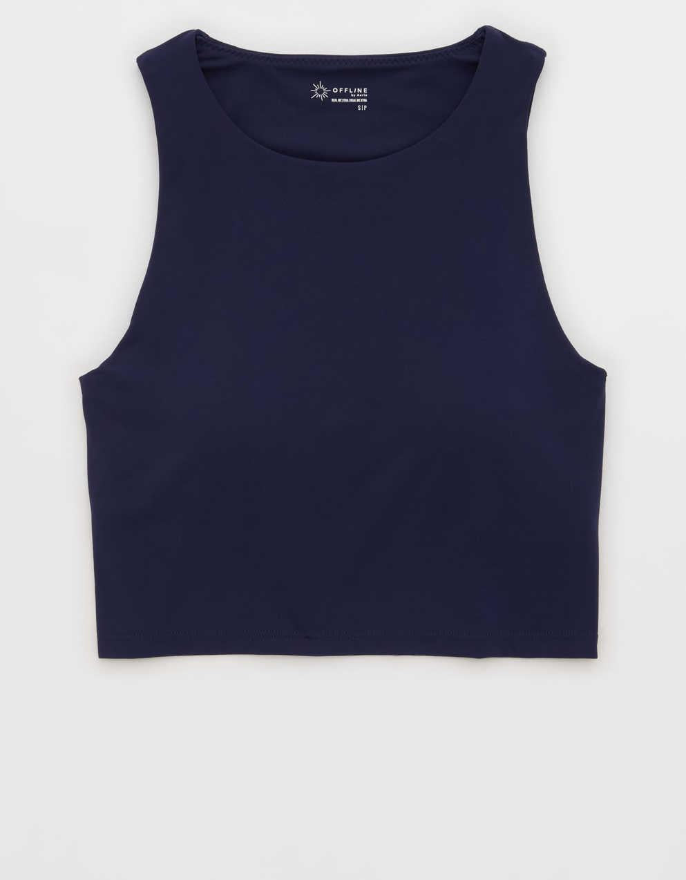 OFFLINE By Aerie Real Me XTRA High Neck Longline Sports Bra