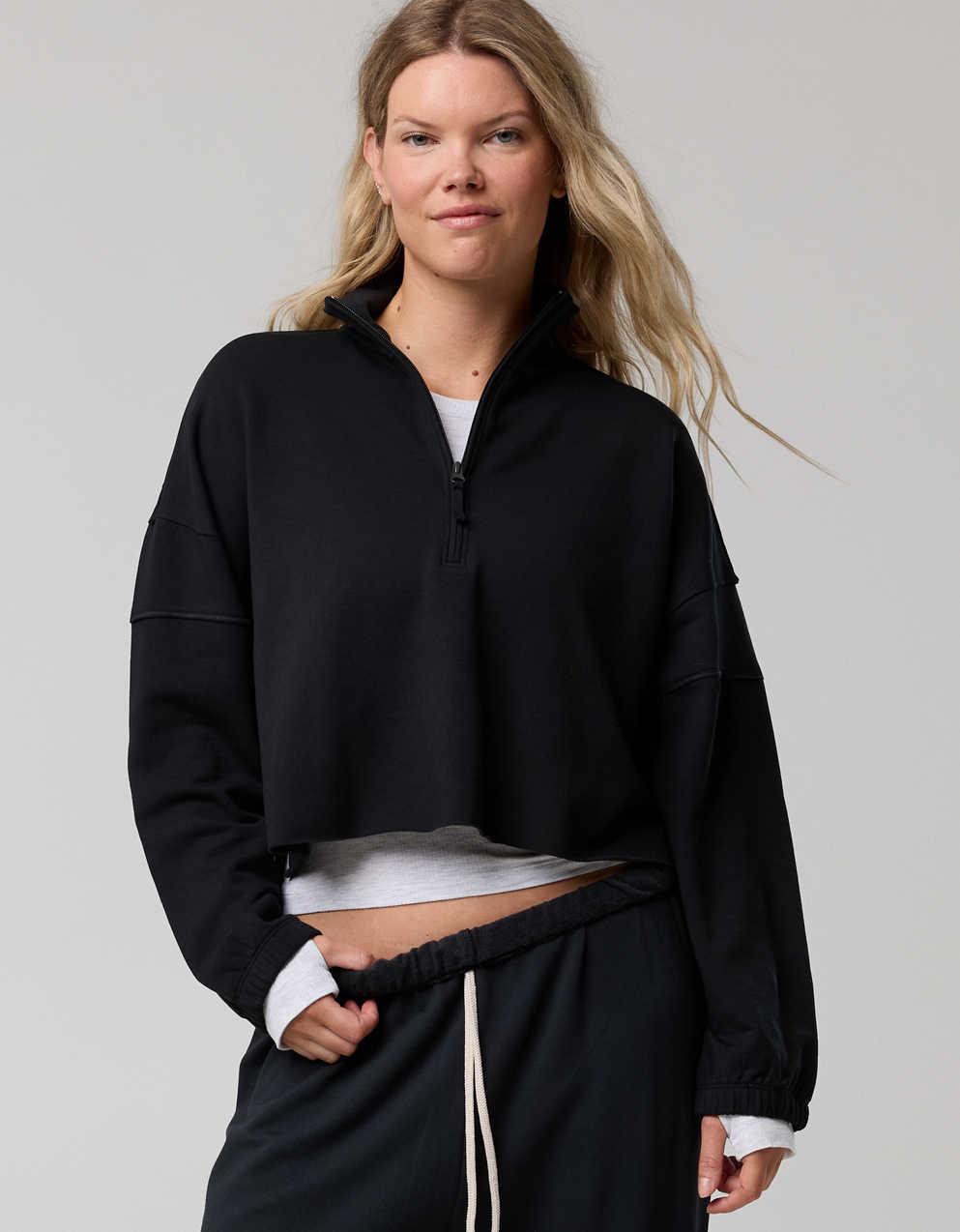 OFFLINE By Aerie OTT Seamed Quarter Zip Sweatshirt