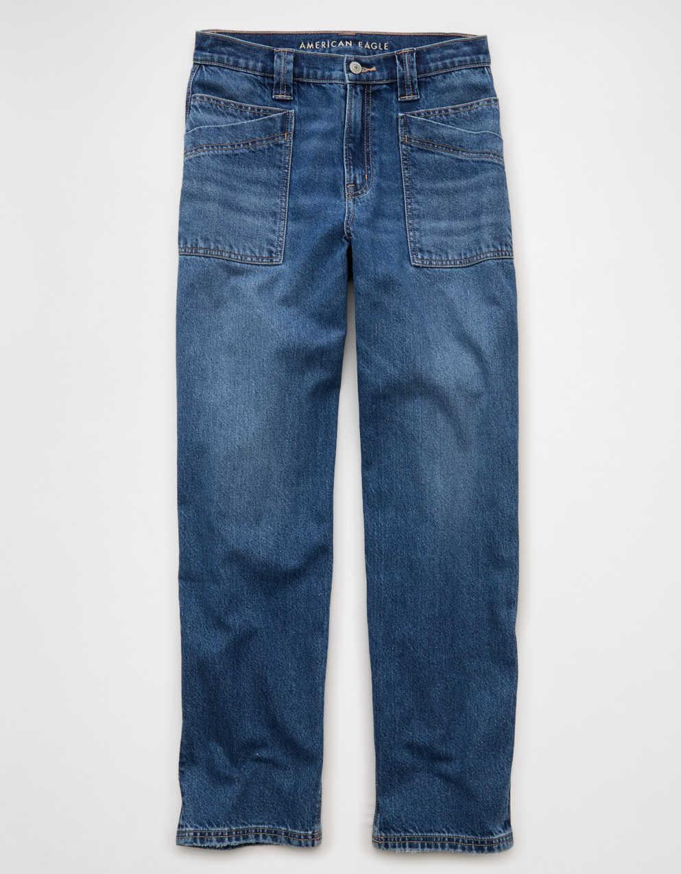 AE Strigid Super High-Waisted Baggy Straight Jean