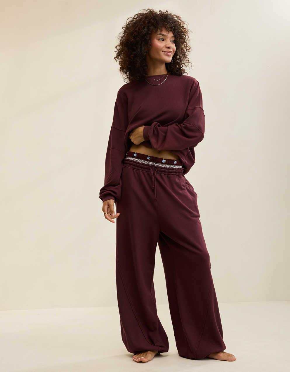 Aerie Unwind Waffle Jogger