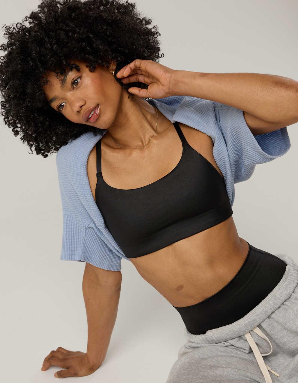 OFFLINE By Aerie Goals Gloss Strappy Sports Bra