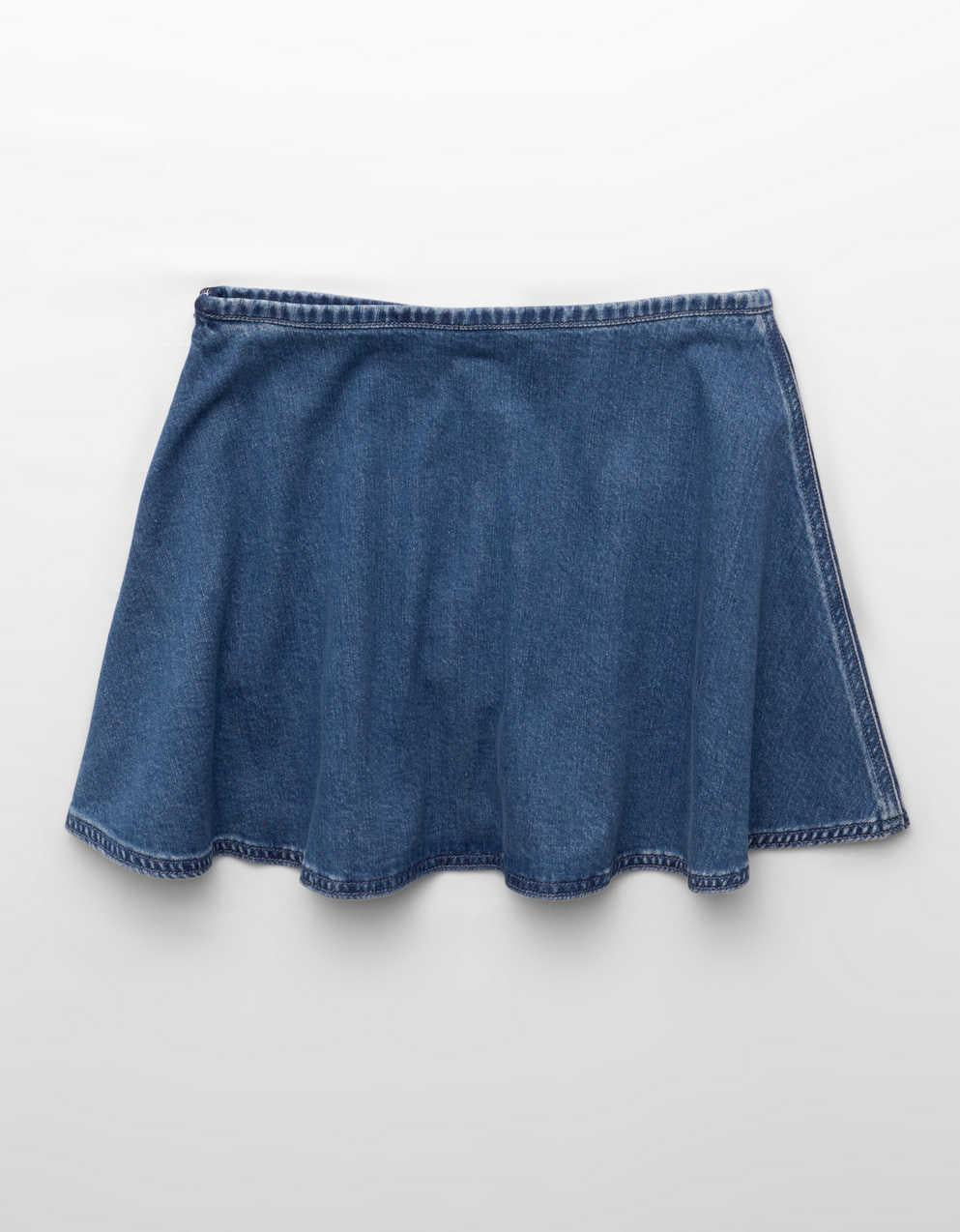 AE Dreamy Drape Stretch Denim Circle Skort