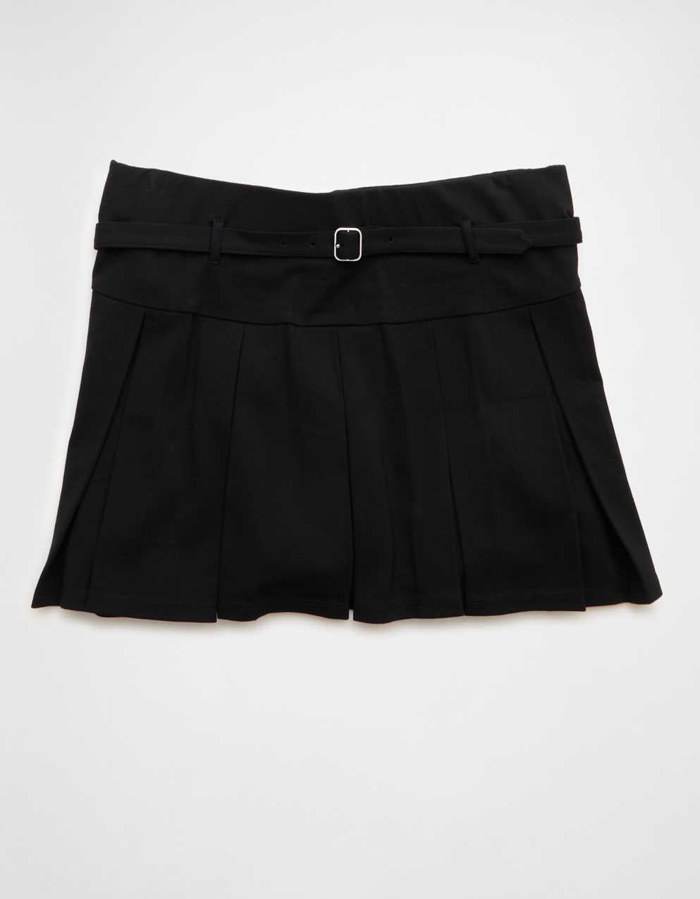 AE It Knit Low-Rise Belted Pleated Skort