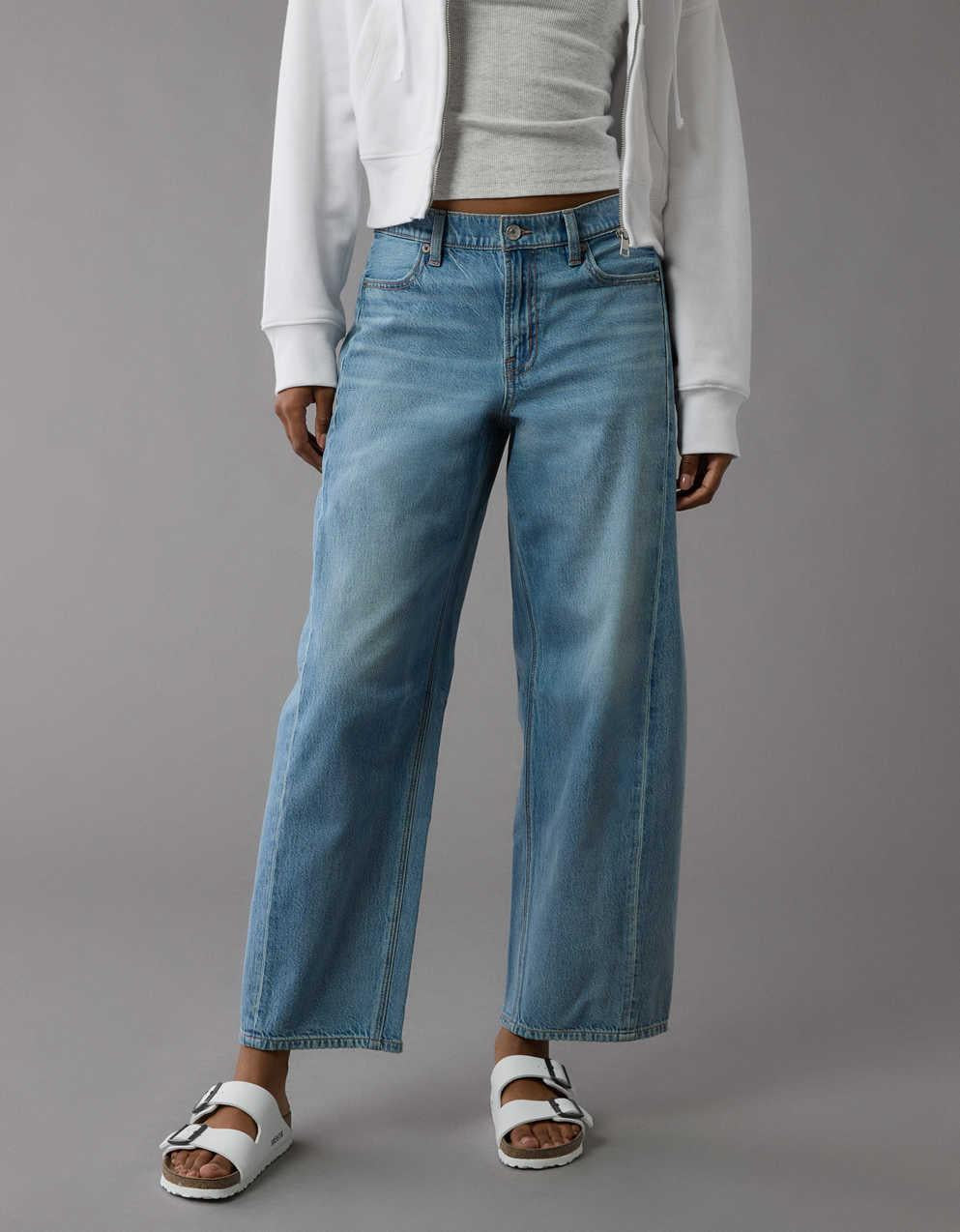 AE Dreamy Drape Strigid Barrel Jean