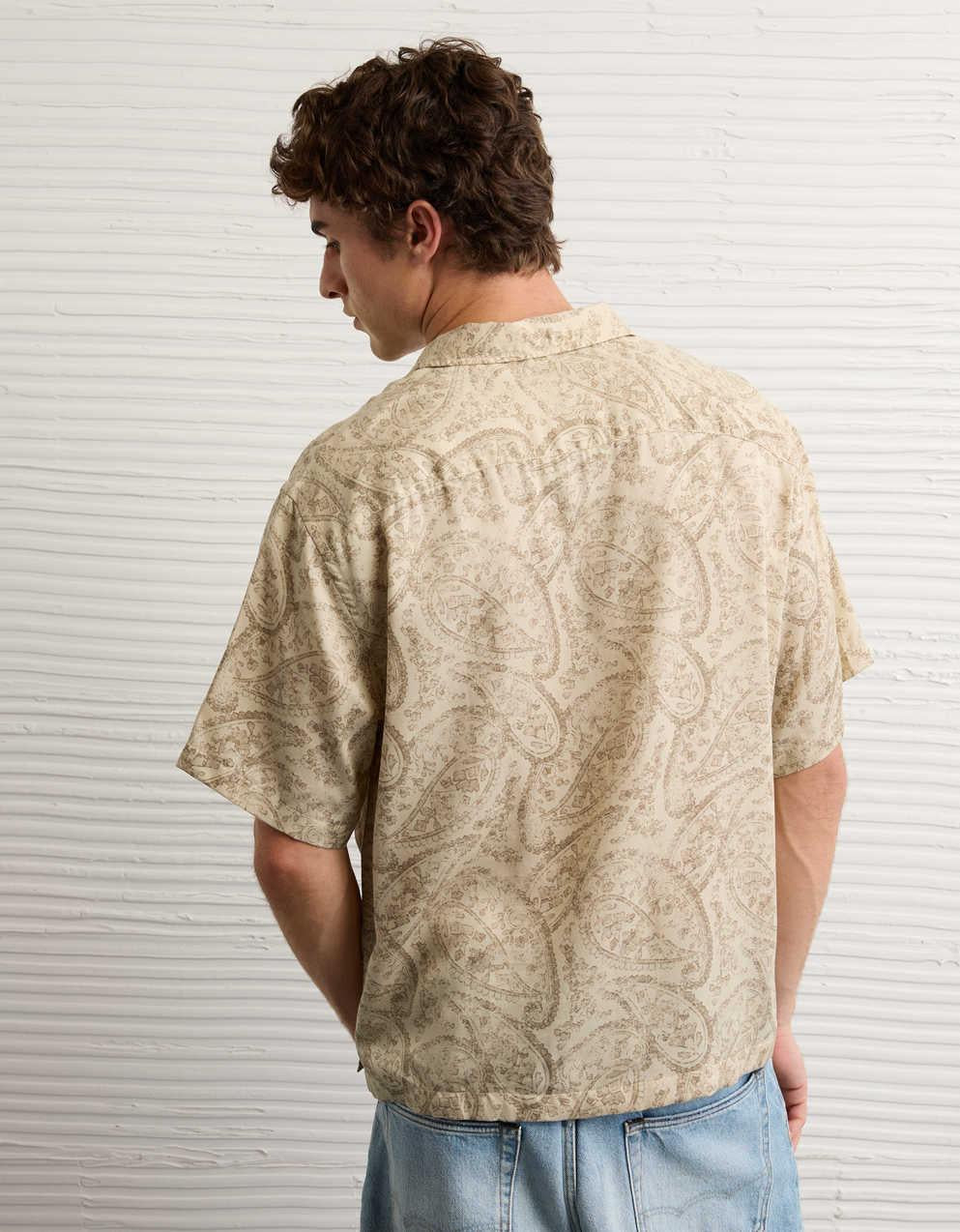 AE Relaxed Fit Short-Sleeve Camp Collar Shirt
