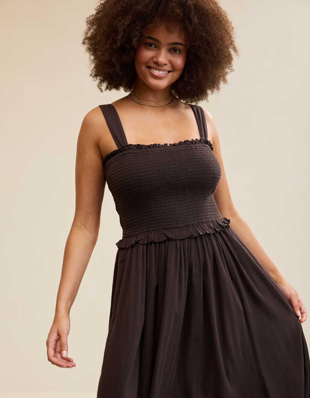 Aerie At The Barre Smocked Dress