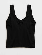 SMOOTHEZ Cotton Blend Ruched Tank Top