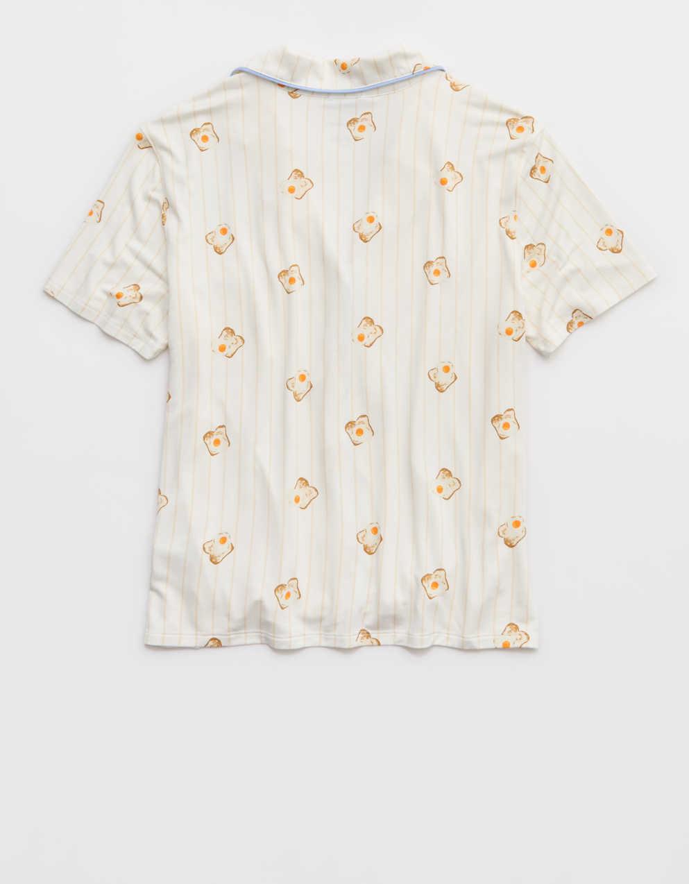 OVERSLEPT by Aerie Real Soft Short Sleeve Pajama Shirt