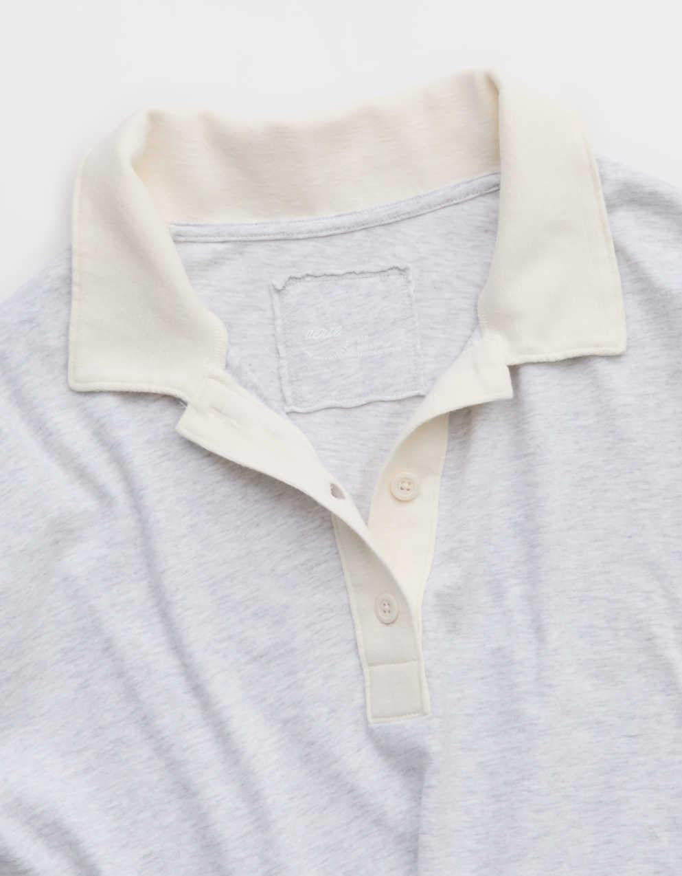 Aerie Cozy Polo Boyfriend T-Shirt