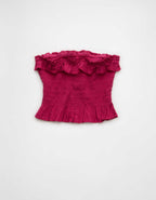 AE Ruffled Smocked Tube Top