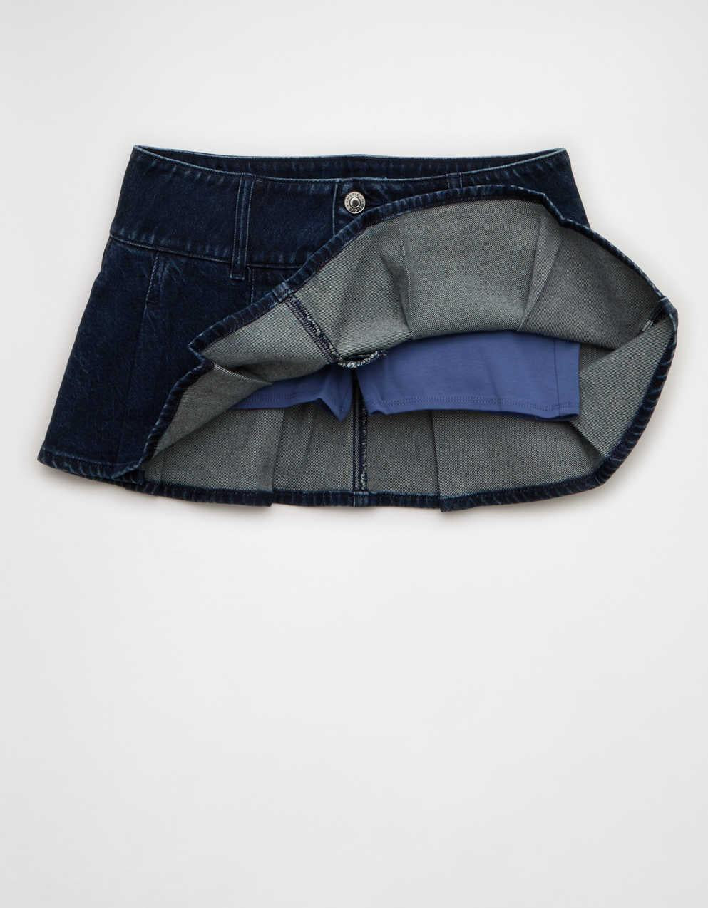 AE Super Low-Rise Pleated Micro Mini Skirt