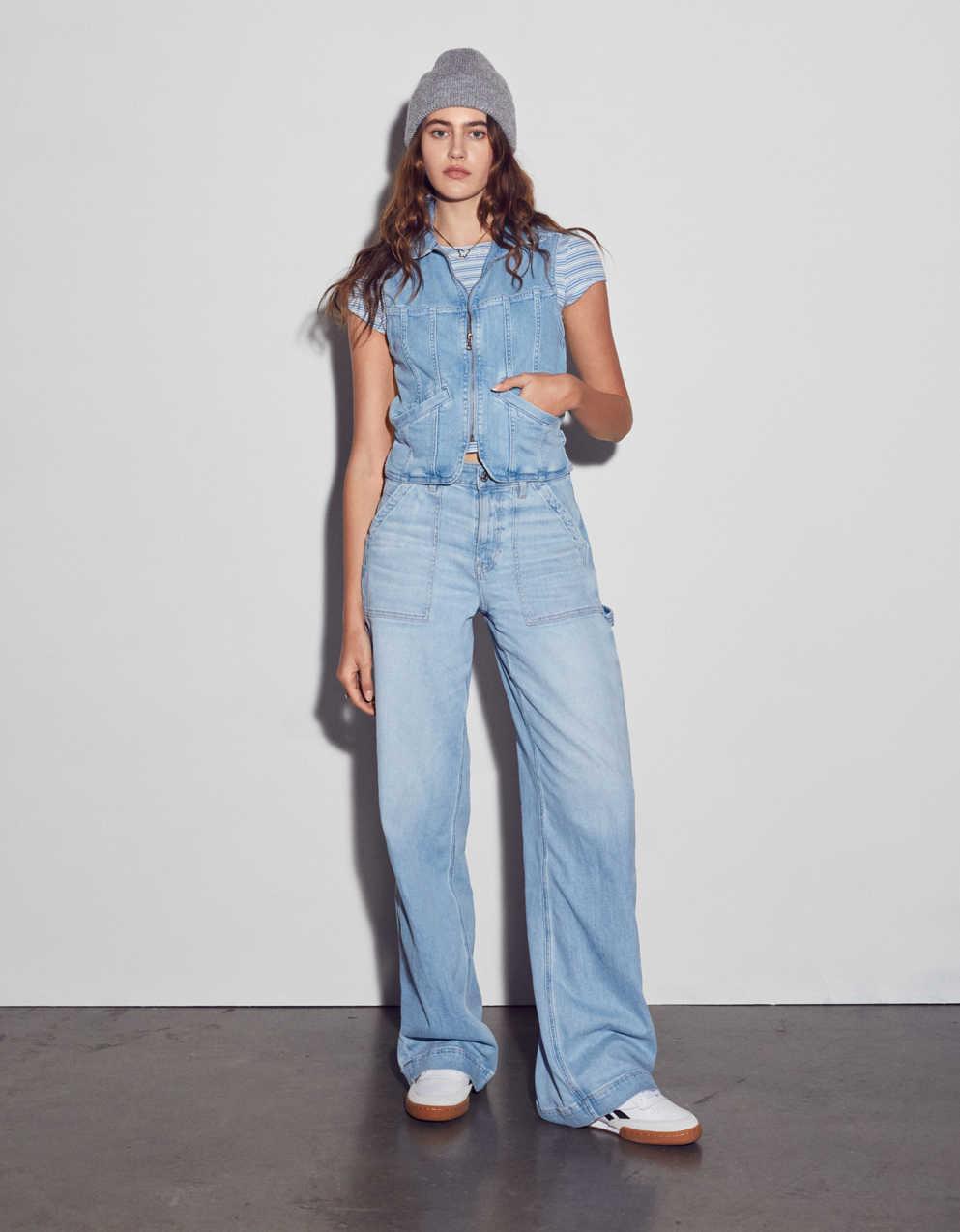 AE Super High-Waisted Baggy Wide-Leg Jean