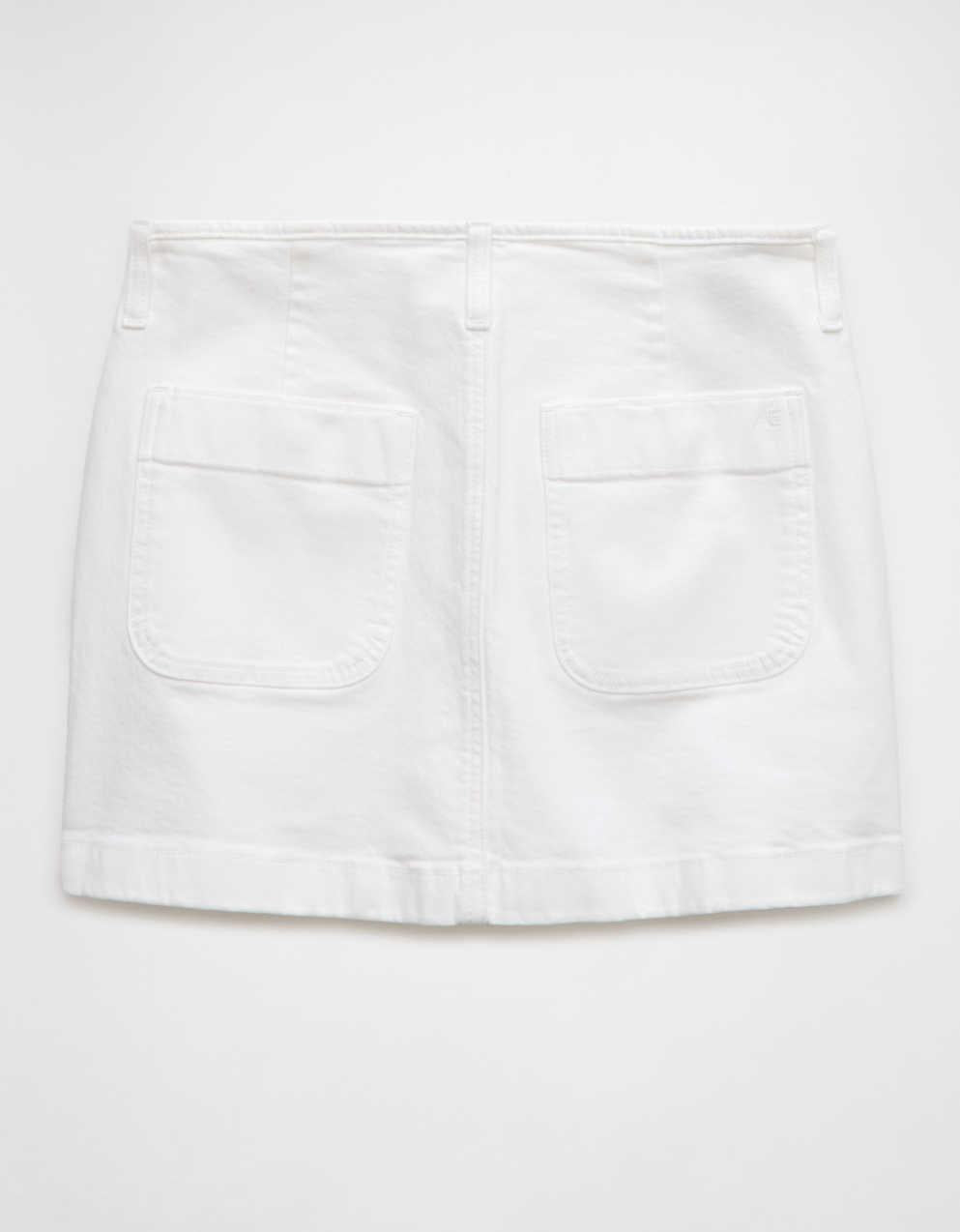 AE Stretch Low-Rise A-Line Denim Mini Skirt