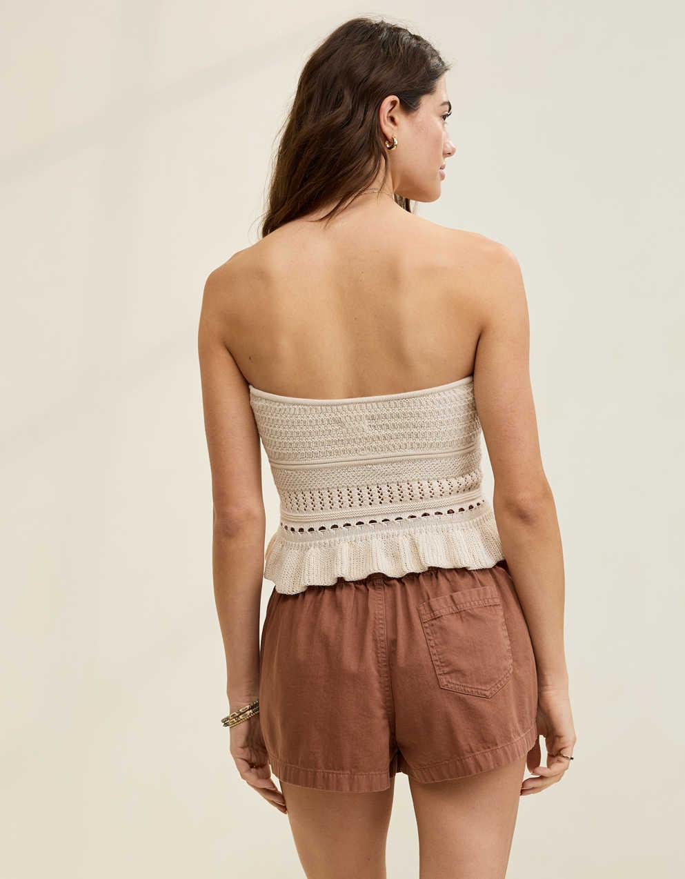 Aerie Peplum Sweater Tube Top