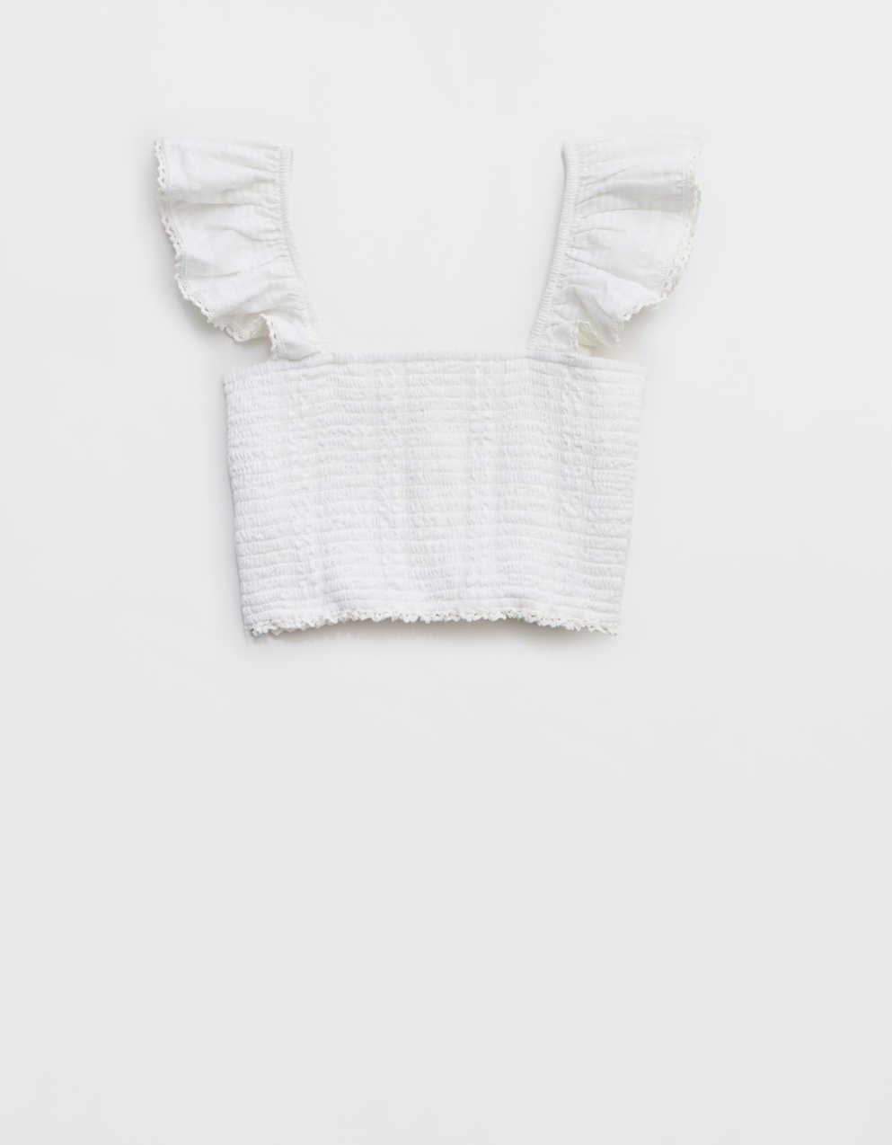 Aerie Cropped Seersucker Tank Top
