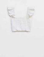Aerie Cropped Seersucker Tank Top