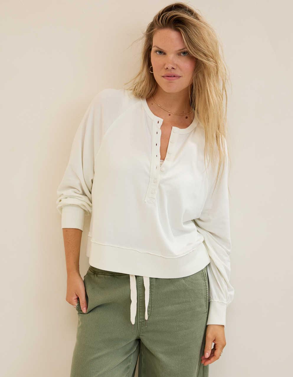 Aerie Happy Snit Henley T-Shirt