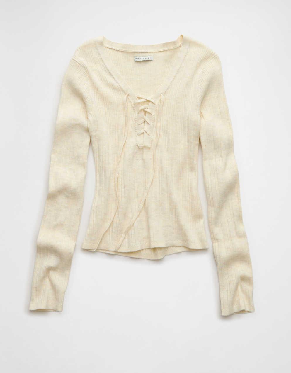 AE Lace-Up Sweater