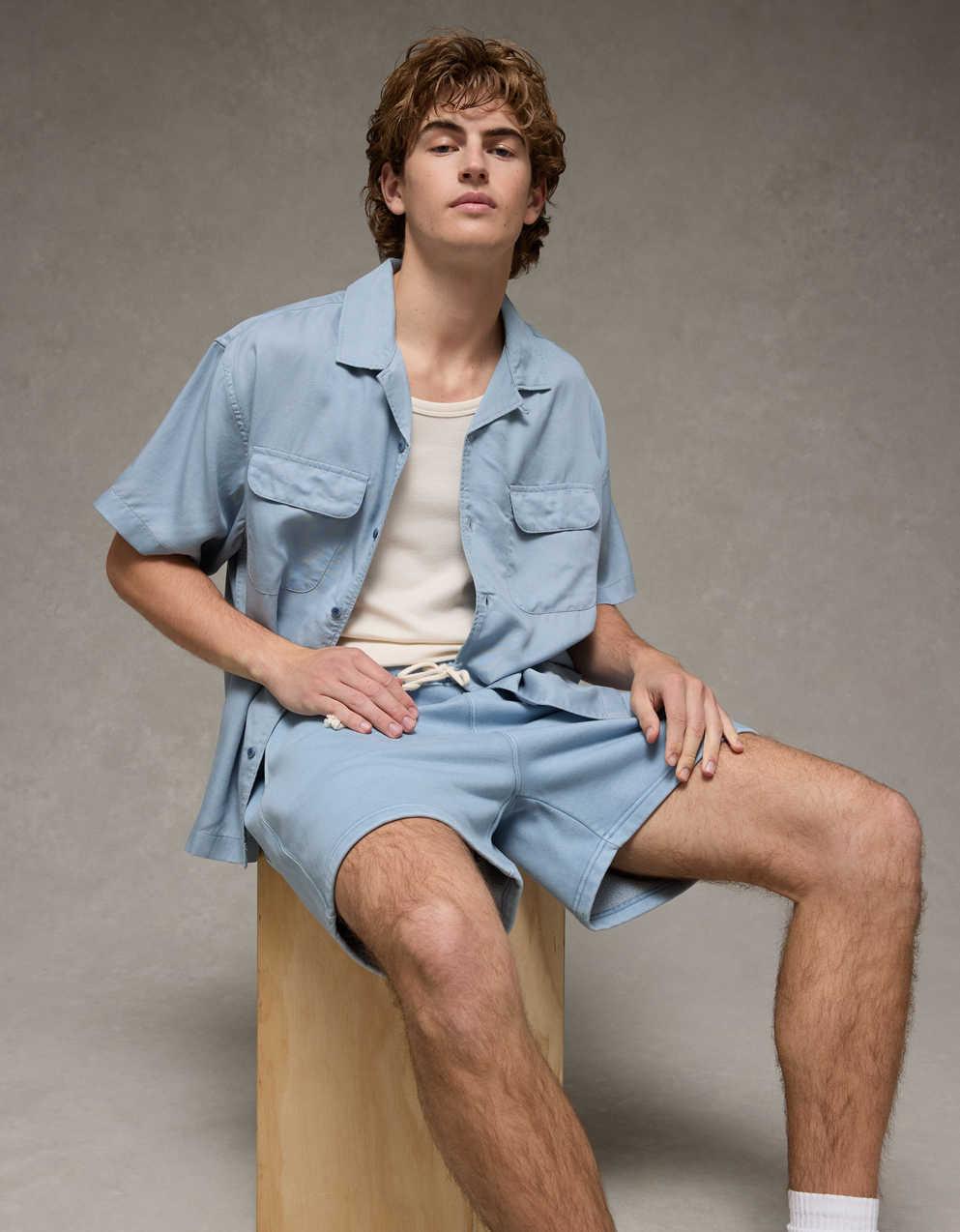AE Relaxed Fit Short-Sleeve Camp Collar Shirt