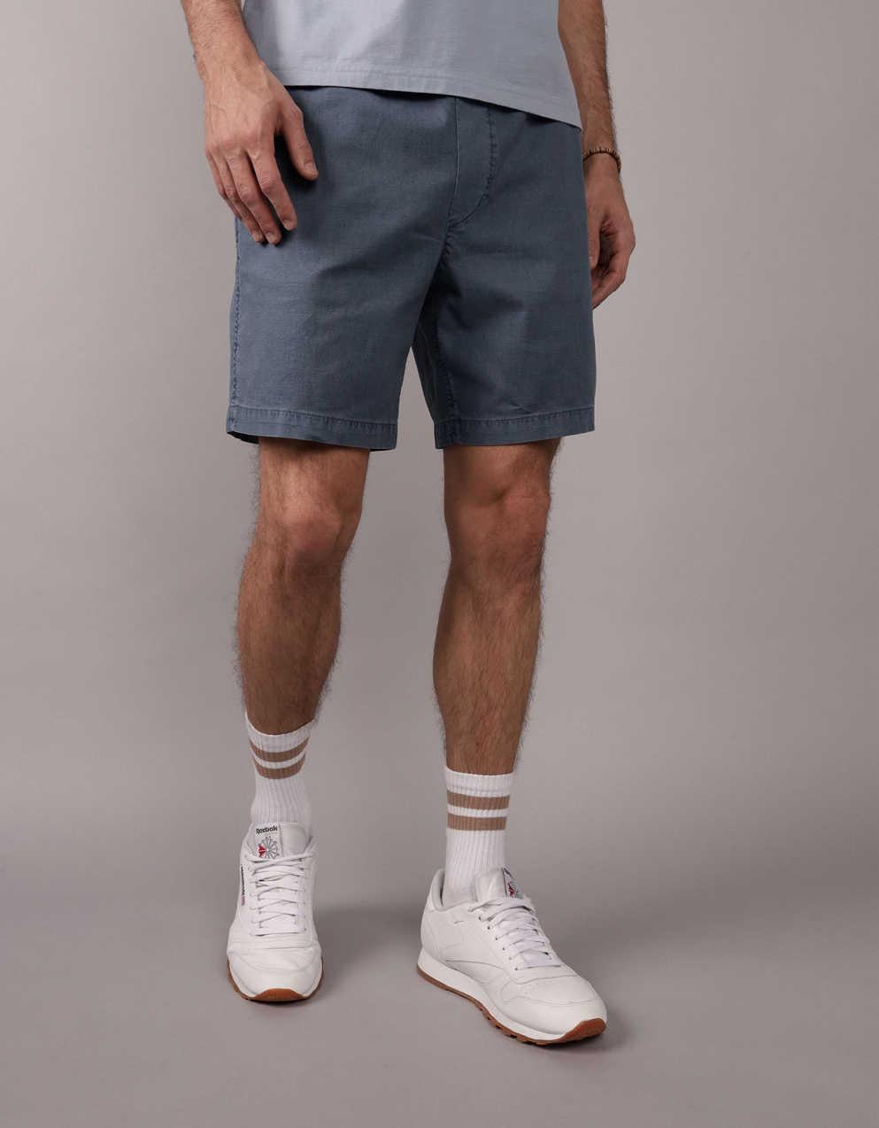 AE 8" Flex Lived-In Linen-Blend Trekker Short