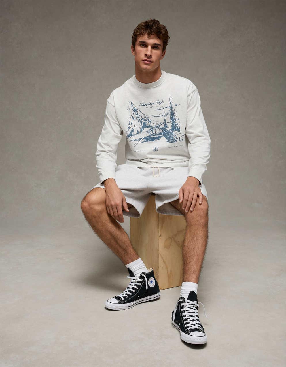 AE Boxy Long Sleeve Graphic T-Shirt