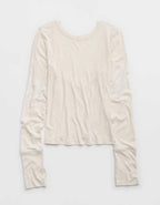 OFFLINE By Aerie Thumbs Up Ribbed Scoop Back T-Shirt
