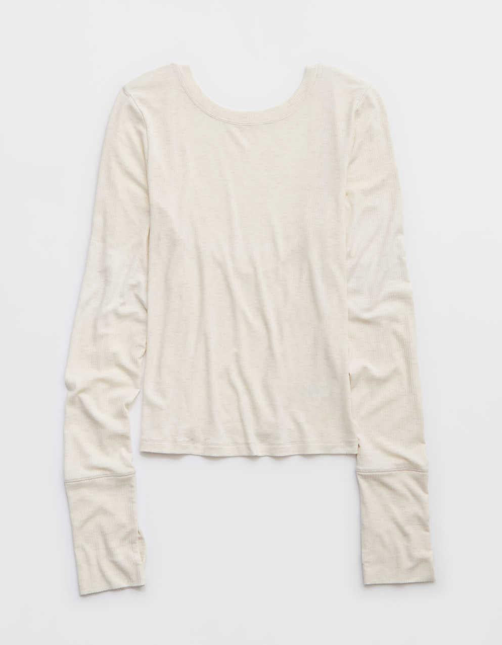 OFFLINE By Aerie Thumbs Up Ribbed Scoop Back T-Shirt