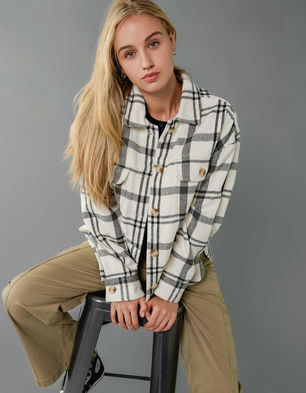 AE Plaid Shacket