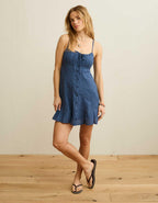 AE Button-Up Lace Insert Mini Dress
