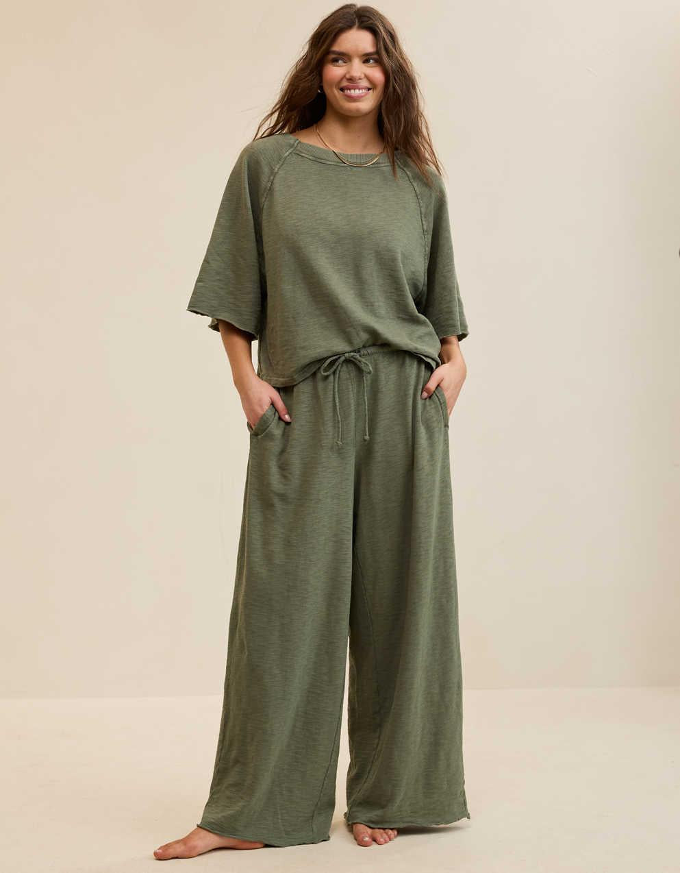 Aerie It's Casual Knit Slub Trouser
