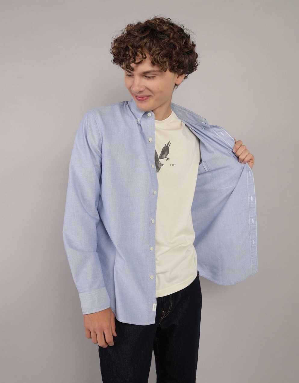 AE Everyday Slim Oxford Button-Up Shirt
