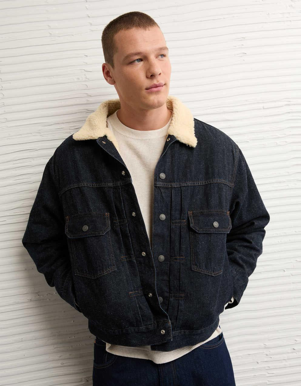AE Sherpa Denim Jacket