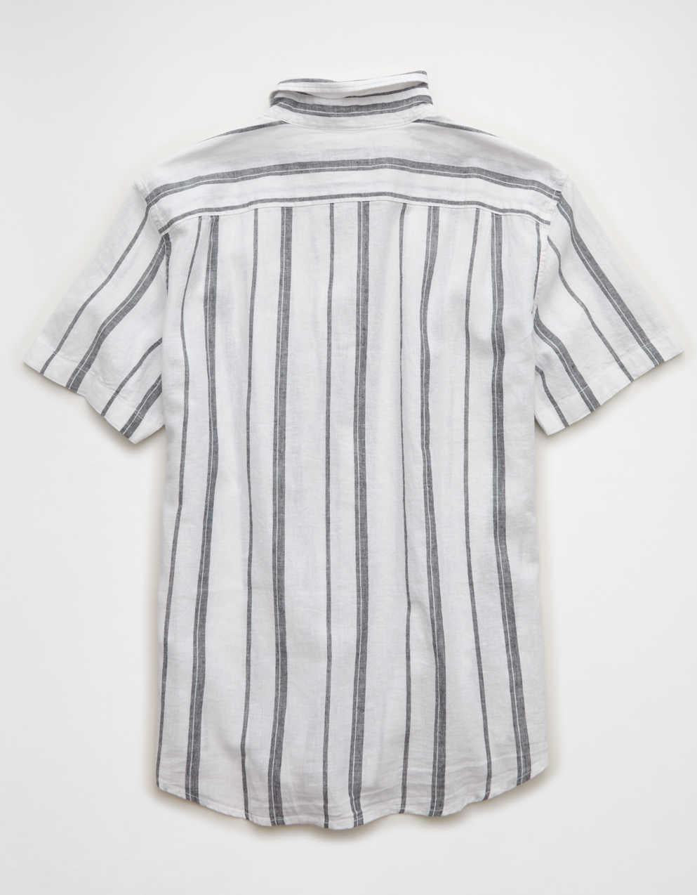 AE Standard Fit Linen-Blend Button-Up Shirt