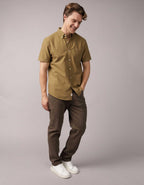 AE Short-Sleeve Slim Fit Button-Up Shirt