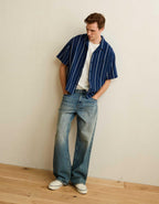 AE Relaxed Fit Camp Collar Button-Up Shirt