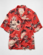 AE Relaxed Fit Camp Collar Button-Up Shirt