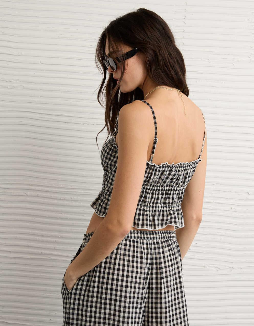 AE Tiered Ruched Tank Top
