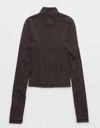 Aerie Long Sleeve Quarter Zip T-Shirt